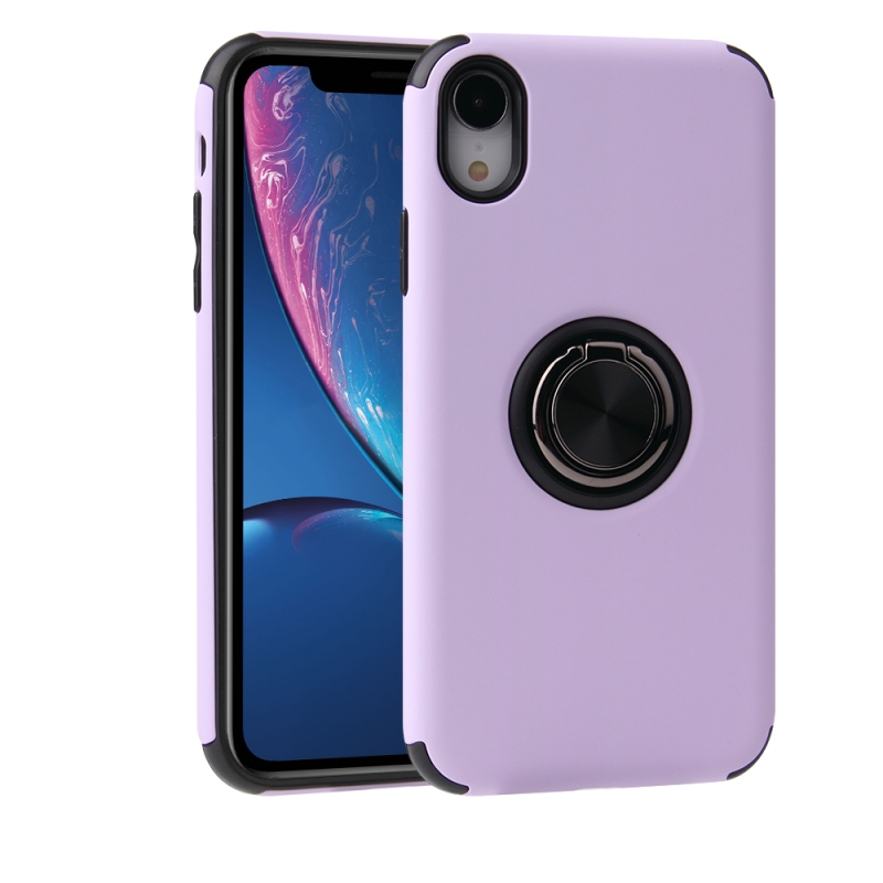 iPhone XR Magnetic Ring Holder Cover PURPLE
